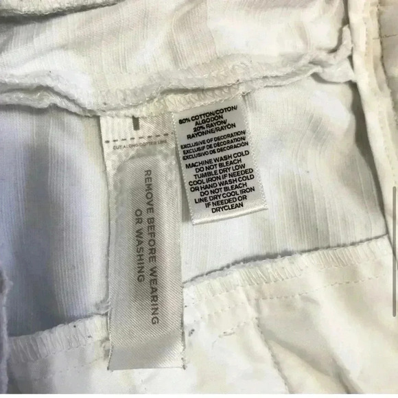 LOFT White Lace Trim Shorts—6 - Picture 6 of 7